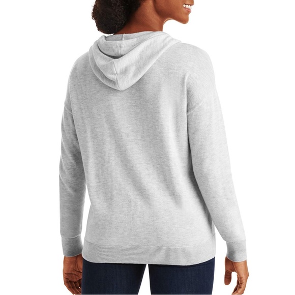NWT New Member’s Mark Cashmere Blend Hoodie, Light Gray - Picture 3 of 8